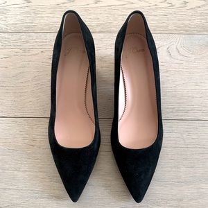 NEW J.Crew Ellie pumps / heels black suede size 8